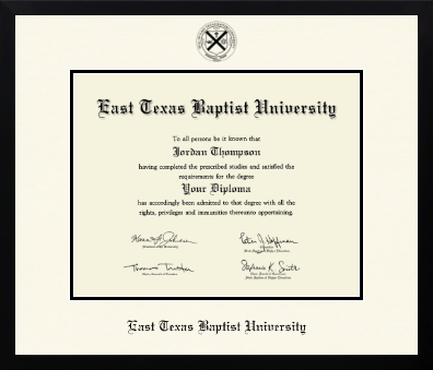 East Texas Baptist University diploma frame - Icon in Gotham