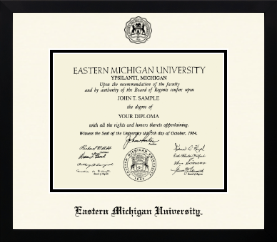 Eastern Michigan University diploma frame - Icon in Gotham