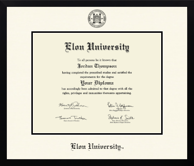Elon University diploma frame - Icon in Gotham
