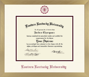 Eastern Kentucky University diploma frame - Icon in Chardonnay