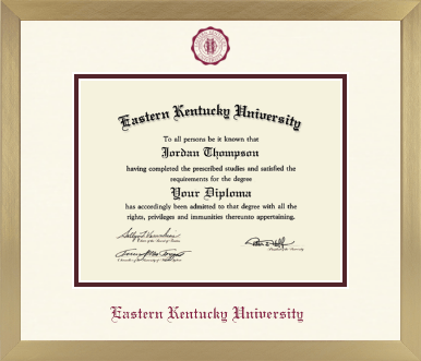Eastern Kentucky University diploma frame - Icon in Chardonnay