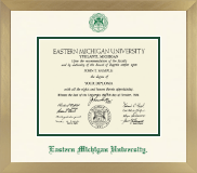 Eastern Michigan University diploma frame - Icon in Chardonnay