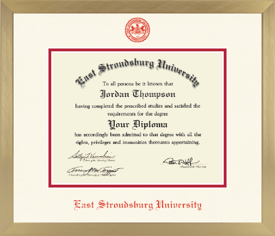 East Stroudsburg University diploma frame - Icon in Chardonnay