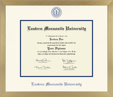 Eastern Mennonite University diploma frame - Icon in Chardonnay