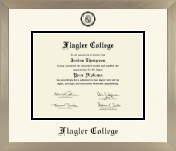Flagler College diploma frame - Icon in Light Champagne