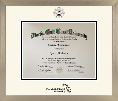 Florida Gulf Coast University diploma frame - Icon in Light Champagne