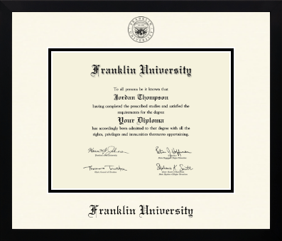 Franklin University diploma frame - Icon in Gotham