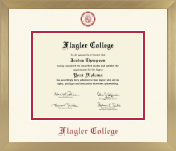 Flagler College diploma frame - Icon in Chardonnay