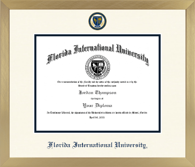Florida International University diploma frame - Icon in Chardonnay