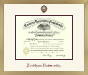 Fordham University diploma frame - Icon in Chardonnay