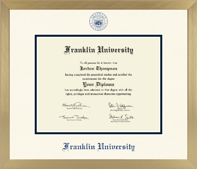 Franklin University diploma frame - Icon in Chardonnay