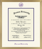 Furman University diploma frame - Icon in Chardonnay