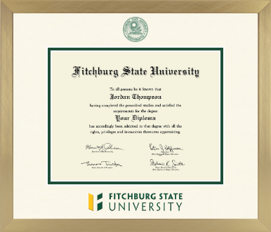 Fitchburg State University diploma frame - Icon in Chardonnay