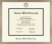 Gardner-Webb University diploma frame - Icon in Light Champagne