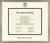 Georgetown College diploma frame - Icon in Light Champagne