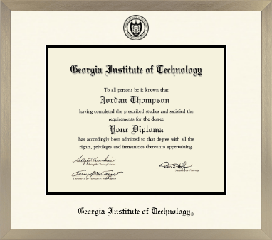 Georgia Institute of Technology diploma frame - Icon in Light Champagne