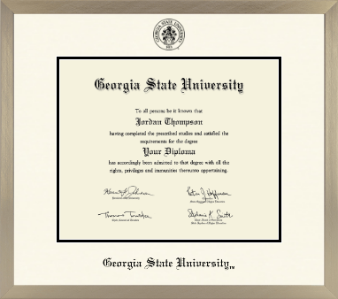 Georgia State University diploma frame - Icon in Light Champagne
