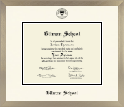 Gilman School diploma frame - Icon in Light Champagne