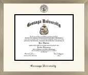 Gonzaga University diploma frame - Icon in Light Champagne