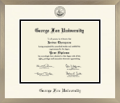 George Fox University diploma frame - Icon in Light Champagne
