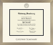 Gateway Seminary diploma frame - Icon in Light Champagne