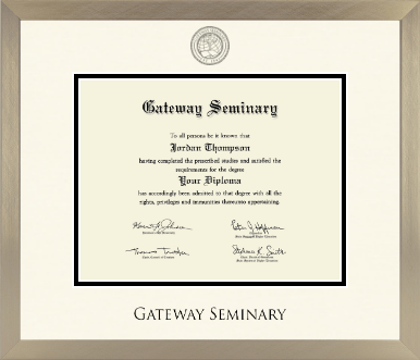 Gateway Seminary diploma frame - Icon in Light Champagne