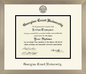 Georgian Court University diploma frame - Icon in Light Champagne