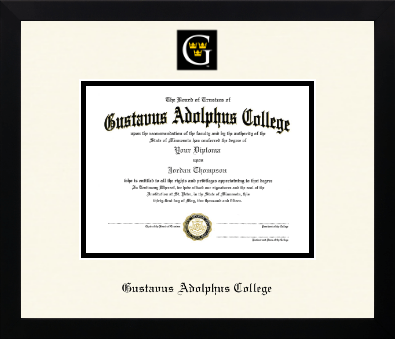 Gustavus Adolphus College diploma frame - Icon in Gotham