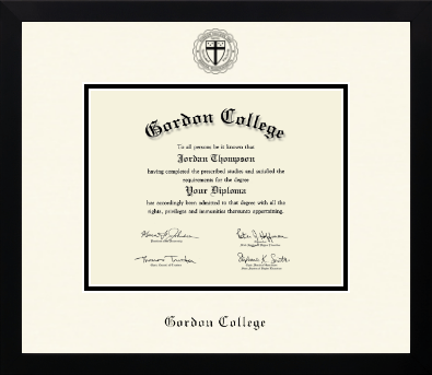 Gordon College in Massachusetts diploma frame - Icon in Gotham