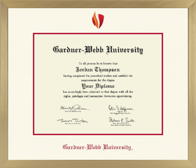 Gardner-Webb University diploma frame - Icon in Chardonnay