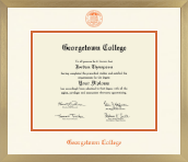 Georgetown College diploma frame - Icon in Chardonnay