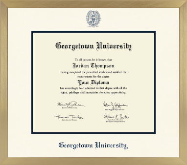 Georgetown University diploma frame - Icon in Chardonnay