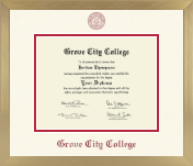 Grove City College diploma frame - Icon in Chardonnay