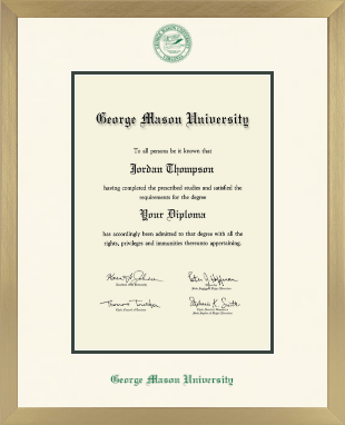 George Mason University diploma frame - Icon in Chardonnay