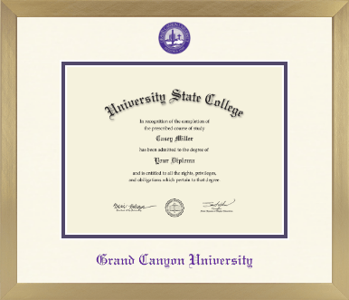 Grand Canyon University diploma frame - Icon in Chardonnay