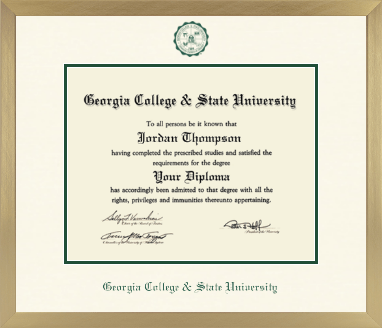 Georgia College & State University diploma frame - Icon in Chardonnay
