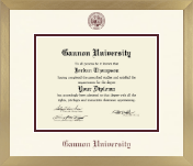 Gannon University diploma frame - Icon in Chardonnay
