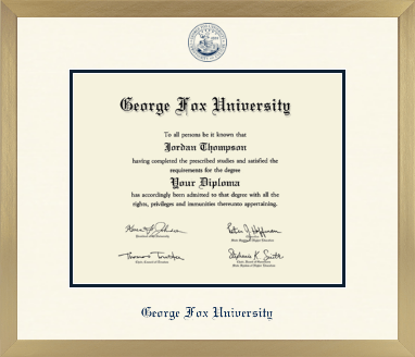 George Fox University diploma frame - Icon in Chardonnay