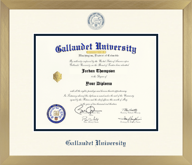 Gallaudet University diploma frame - Icon in Chardonnay