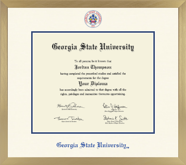 Georgia State University diploma frame - Icon in Chardonnay