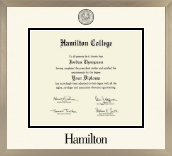 Hamilton College diploma frame - Icon in Light Champagne