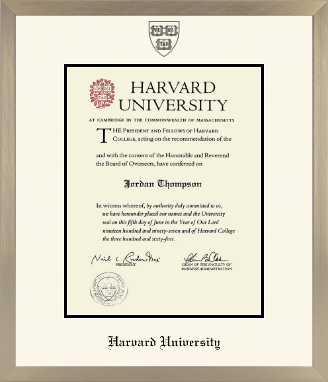 Harvard University diploma frame - Icon in Light Champagne