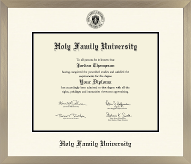 Holy Family University diploma frame - Icon in Light Champagne