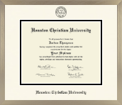 Houston Christian University diploma frame - Icon in Light Champagne