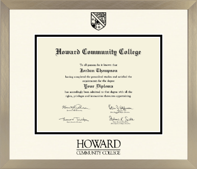 Howard CC diploma frame - Icon in Light Champagne