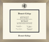 Howard College - Big Springs diploma frame - Icon in Light Champagne