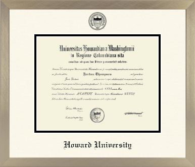 Howard University diploma frame - Icon in Light Champagne