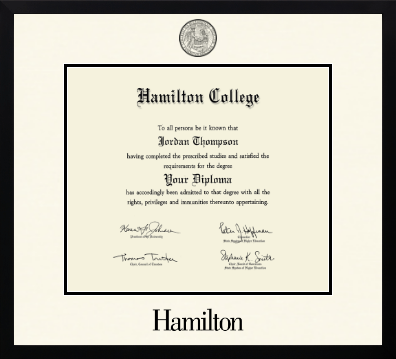 Hamilton College diploma frame - Icon in Gotham