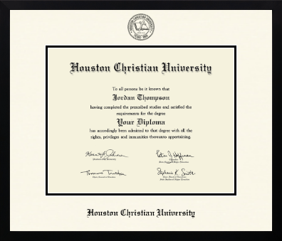 Houston Christian University diploma frame - Icon in Gotham