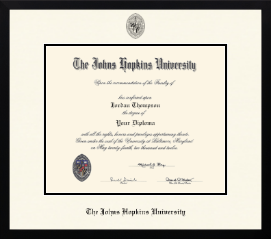 Johns Hopkins University diploma frame - Icon in Gotham